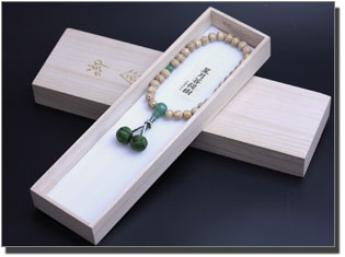 女性用数珠（京念珠）　星月菩提樹/翡翠仕立ての通販・販売