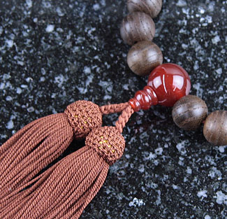 男性用数珠（京念珠）神代欅・瑪瑙仕立の通販・販売