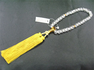 女性用数珠（京念珠）本水晶・トパーズ仕立の通販・販売