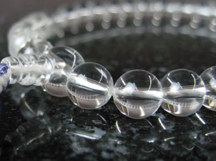 女性用数珠（京念珠）本水晶　8mm丸玉仕立の通販・販売