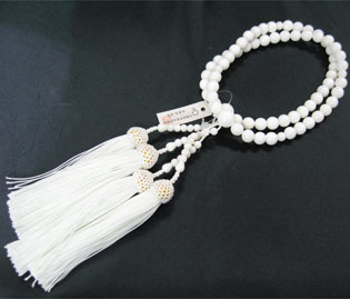 女性用数珠（京念珠）本珊瑚　二連の通販・販売