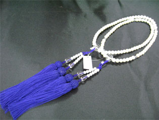 女性用数珠（京念珠）淡水真珠/水晶 二輪仕立ての通販・販売