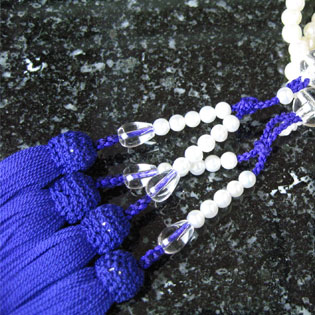 女性用数珠（京念珠）淡水真珠/水晶 二連仕立ての通販・販売