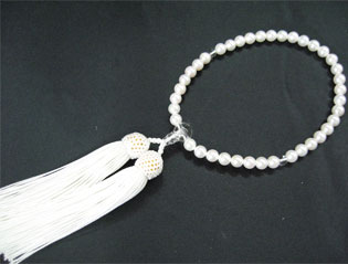 女性用数珠（京念珠）真珠/水晶仕立ての通販・販売
