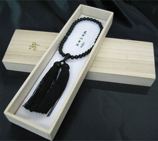 女性用数珠（京念珠）ブラックオニキス/共仕立の通販・販売