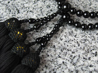 女性用数珠（京念珠）ブラックオニキス/二輪仕立の通販・販売
